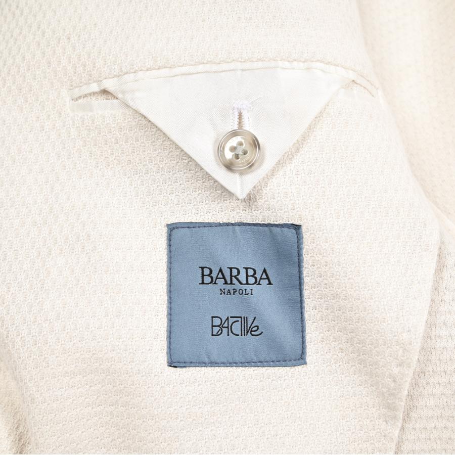BARBA バルバ / JCK ACTIVE MONO U B ACTIVE テーラードジャケット 2Bシングル コットン100% ホワイト / セール対象 / 26SS新作の画像