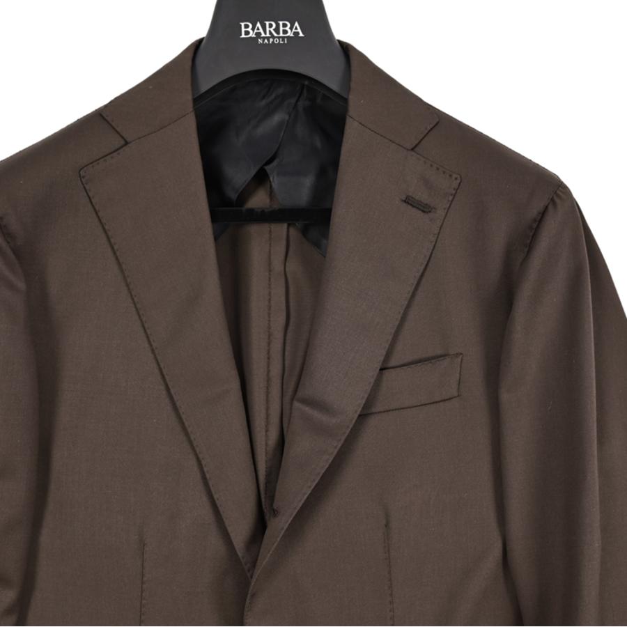 BARBA バルバ / MEN'S SUIT JIMMY テーラードスーツ 段返り3Bシングル ヴァージンウール100% ブラウン / セール対象 / 26SS新作の画像