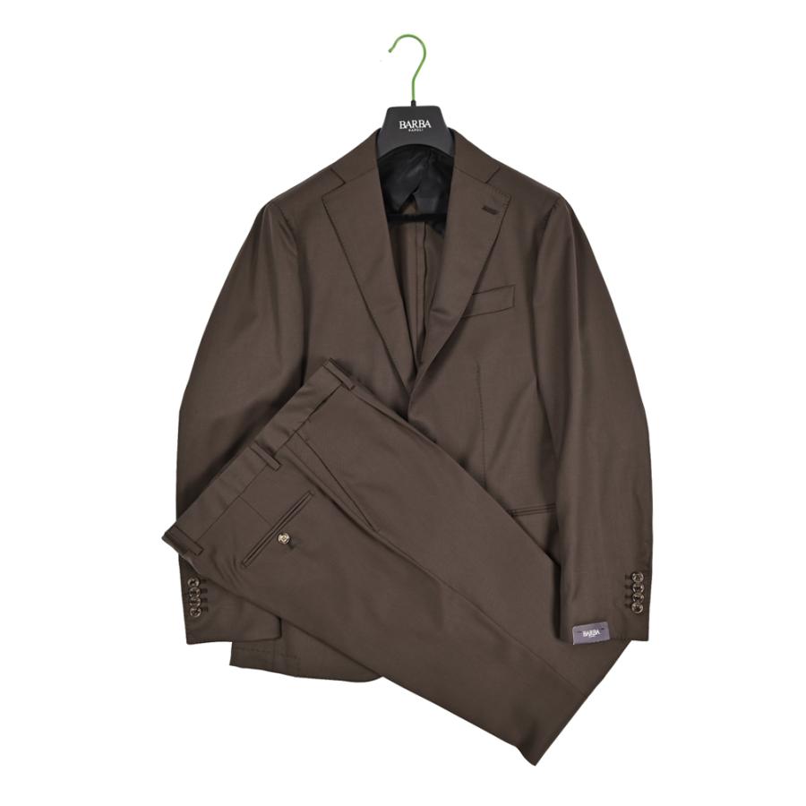 BARBA バルバ / MEN'S SUIT JIMMY テーラードスーツ 段返り3Bシングル ヴァージンウール100% ブラウン / セール対象 / 26SS新作の画像