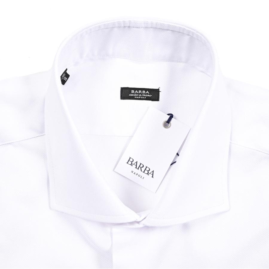 BARBA バルバ / cucito a mamo 手縫い仕立て ドレスシャツ ワイシャツ ホリゾンタルカラー 長袖 コットン100% ホワイト / セール対象 | BARBA | 07
