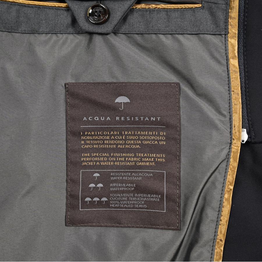 MOORER ムーレー / GIROLAMO-KN ACQUA RESISTANT 撥水透湿 ドライビングコート チェスターコート 3B ライトアウター ストレッチ ナイロン ネイビー / セールの画像