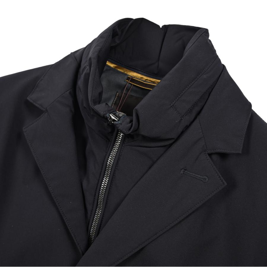 MOORER ムーレー / GIROLAMO-KN ACQUA RESISTANT 撥水透湿 ドライビングコート チェスターコート 3B ライトアウター ストレッチ ナイロン ネイビー / セールの画像