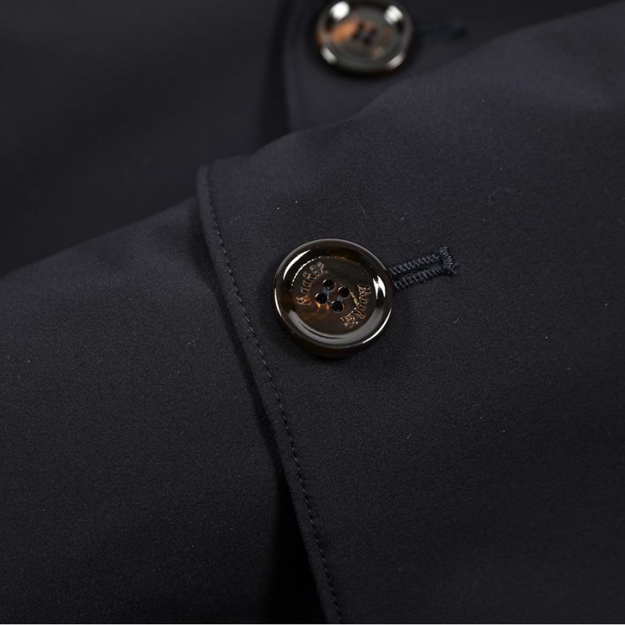 MOORER ムーレー / GIROLAMO-KN ACQUA RESISTANT 撥水透湿 ドライビングコート チェスターコート 3B ライトアウター ストレッチ ナイロン ネイビー / セールの画像