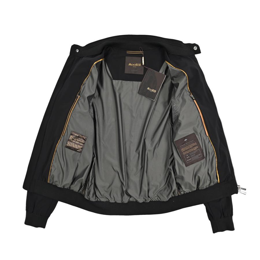 MOORER ムーレー / ALBERTI-KN ACQUA RESISTANT 撥水透湿 ボンバージャケットライトアウター ストレッチ ナイロン ブラック / セールの画像
