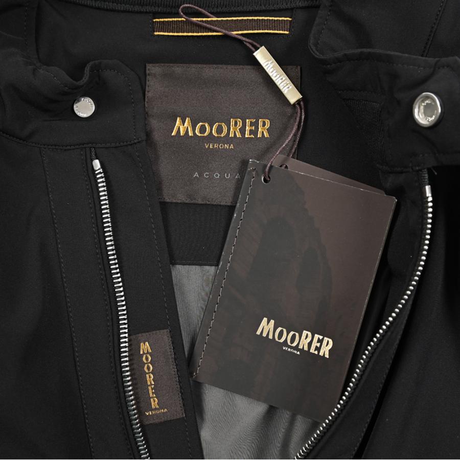 MOORER ムーレー / ALBERTI-KN ACQUA RESISTANT 撥水透湿 ボンバージャケットライトアウター ストレッチ ナイロン ブラック / セールの画像