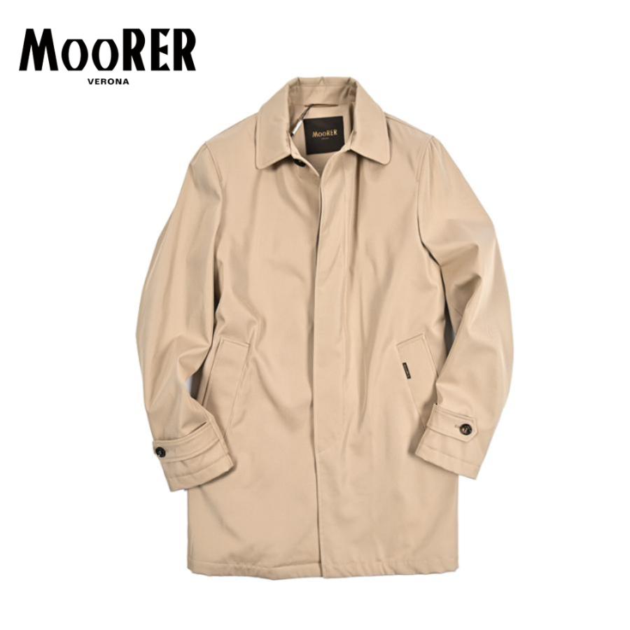 MOORER ムーレー / VITTOR-NRS シルク混 ステンカラーコート ライトアウター コットン シルク ベージュ / セールの画像