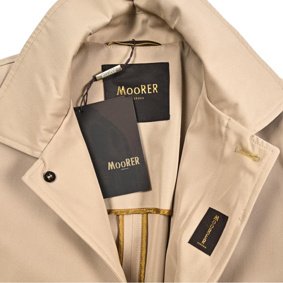 MOORER ムーレー / VITTOR-NRS シルク混 ステンカラーコート ライトアウター コットン シルク ベージュ / セールの画像