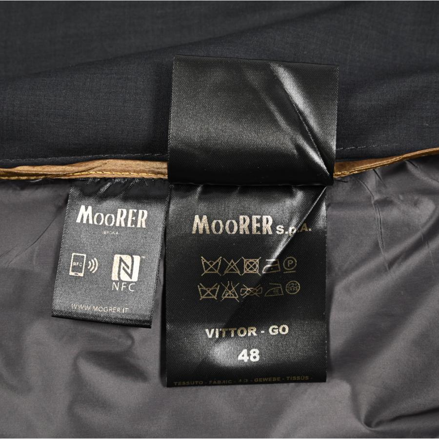 MOORER ムーレー / VITTOR-GO シルク混 ステンカラーコート ライトアウター ヴァージンウール シルク ダークグレー / セールの画像