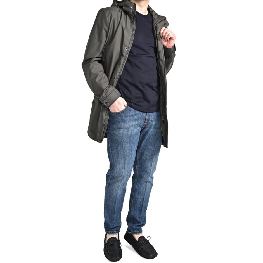 MOORER ムーレー / PETRARCA-GF スタンドカラーコート フライフロント ライトアウター ACQUA PROOF 防水透湿 ポリエステル100% グレー / セールの画像