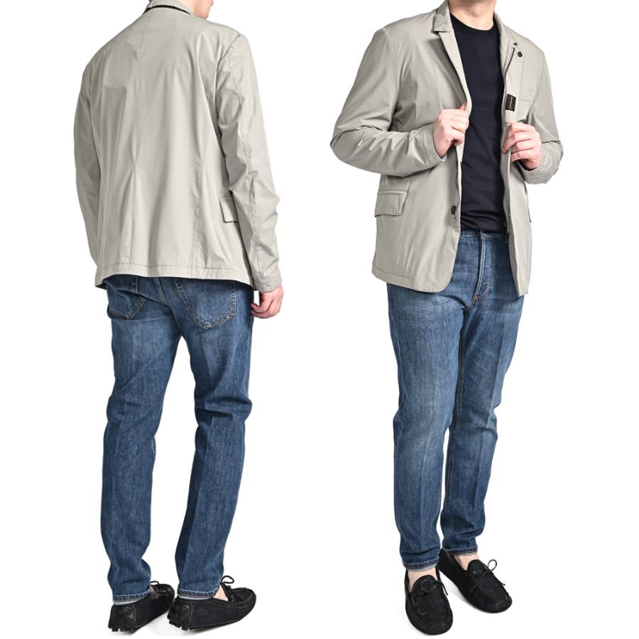 MOORER ムーレー / TEBALDO-KN ジップアップブルゾン ナイロンジャケット 3B ライトアウター ACQUA RESISTANT 撥水透湿 ストレッチナイロン グレー / セールの画像