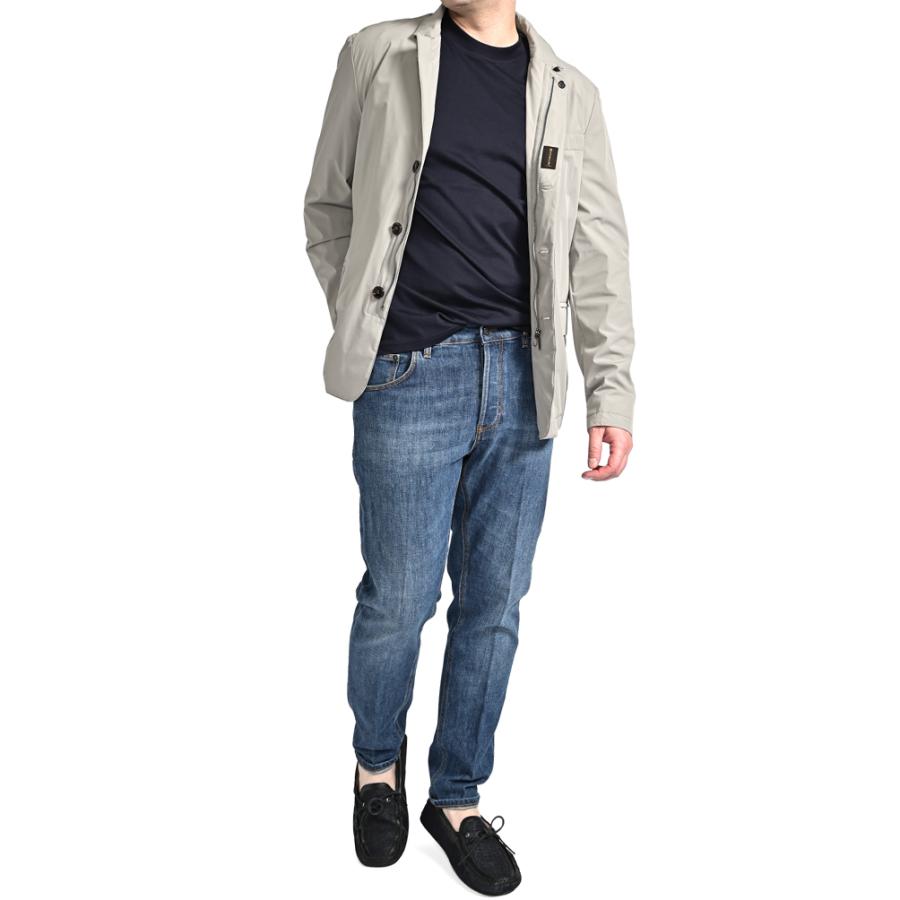 MOORER ムーレー / TEBALDO-KN ジップアップブルゾン ナイロンジャケット 3B ライトアウター ACQUA RESISTANT 撥水透湿 ストレッチナイロン グレー / セールの画像