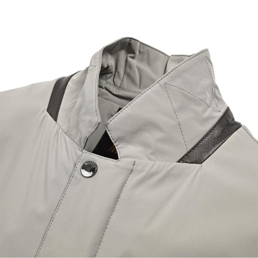 MOORER ムーレー / TEBALDO-KN ジップアップブルゾン ナイロンジャケット 3B ライトアウター ACQUA RESISTANT 撥水透湿 ストレッチナイロン グレー / セールの画像