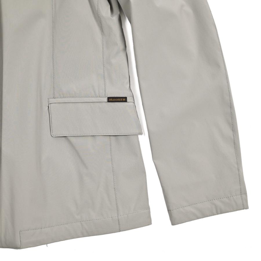 MOORER ムーレー / TEBALDO-KN ジップアップブルゾン ナイロンジャケット 3B ライトアウター ACQUA RESISTANT 撥水透湿 ストレッチナイロン グレー / セールの画像