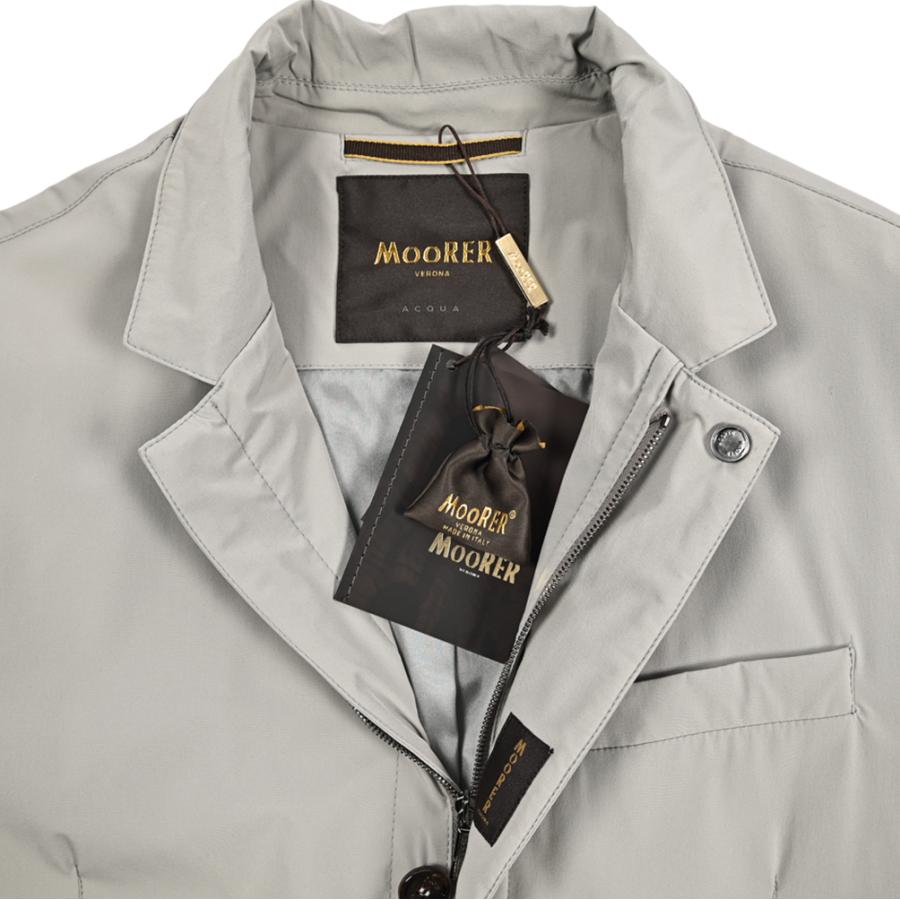 MOORER ムーレー / TEBALDO-KN ジップアップブルゾン ナイロンジャケット 3B ライトアウター ACQUA RESISTANT 撥水透湿 ストレッチナイロン グレー / セールの画像