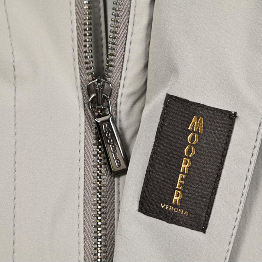 MOORER ムーレー / TEBALDO-KN ジップアップブルゾン ナイロンジャケット 3B ライトアウター ACQUA RESISTANT 撥水透湿 ストレッチナイロン グレー / セールの画像