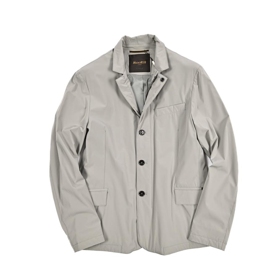 MOORER ムーレー / TEBALDO-KN ジップアップブルゾン ナイロンジャケット 3B ライトアウター ACQUA RESISTANT 撥水透湿 ストレッチナイロン グレー / セールの画像