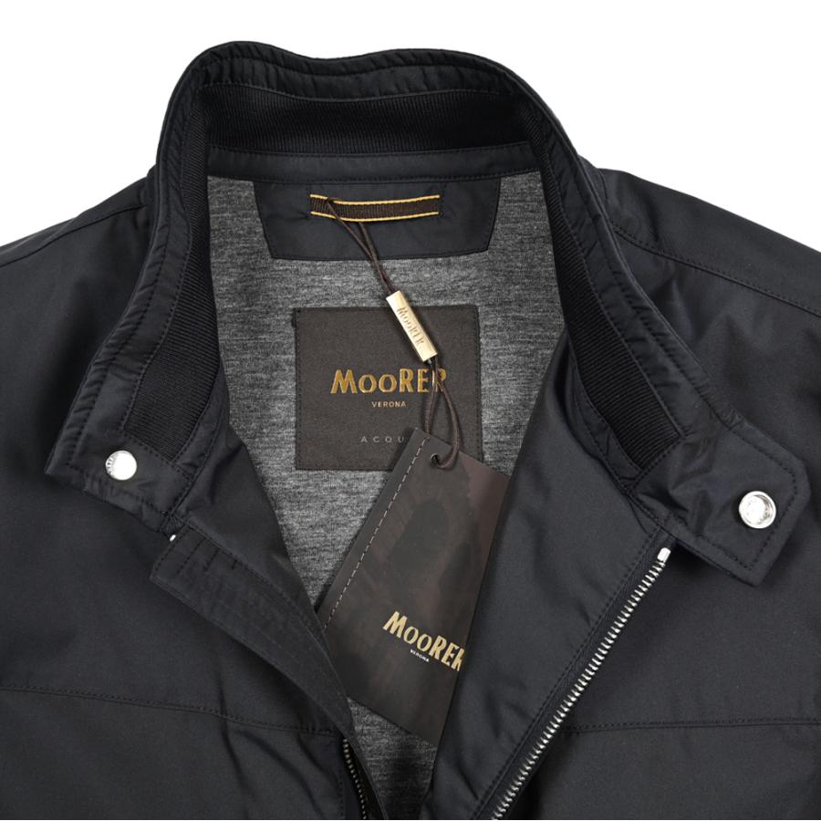 MOORER ムーレー / DORON-WK ジップアップジャケット スタンドカラー ライトアウター ACQUA RESISTANT 撥水透湿 ポリエステル100% ダークネイビー / セールの画像