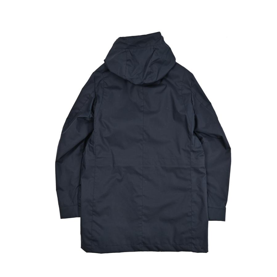 MOORER ムーレー / SI-MILLENIO-TES フーディーコート ライトアウター ACQUA PROOF 防水透湿 コットン ポリエステル ダークネイビー / セールの画像