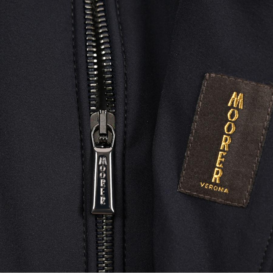 MOORER ムーレー / GIROLAMO-KN チェスターコート フロントライナー付き ライトアウター ACQUA RESISTANT 撥水透湿 ストレッチナイロン ネイビー / セールの画像