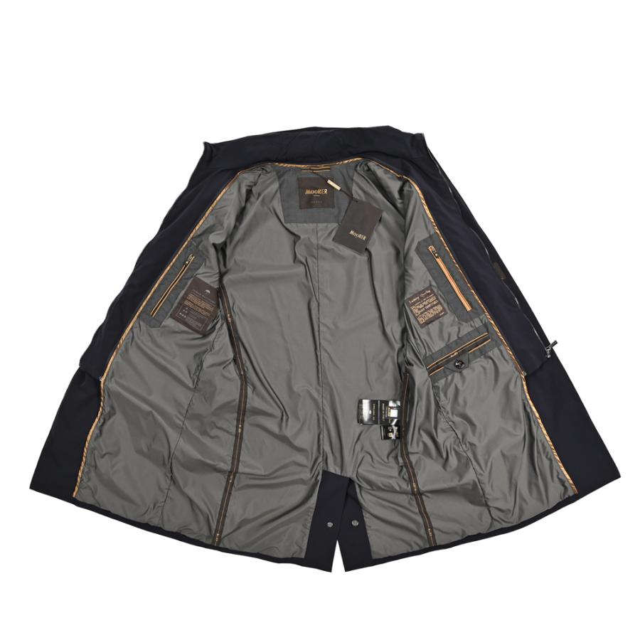 MOORER ムーレー / GIROLAMO-KN チェスターコート フロントライナー付き ライトアウター ACQUA RESISTANT 撥水透湿 ストレッチナイロン ネイビー / セールの画像