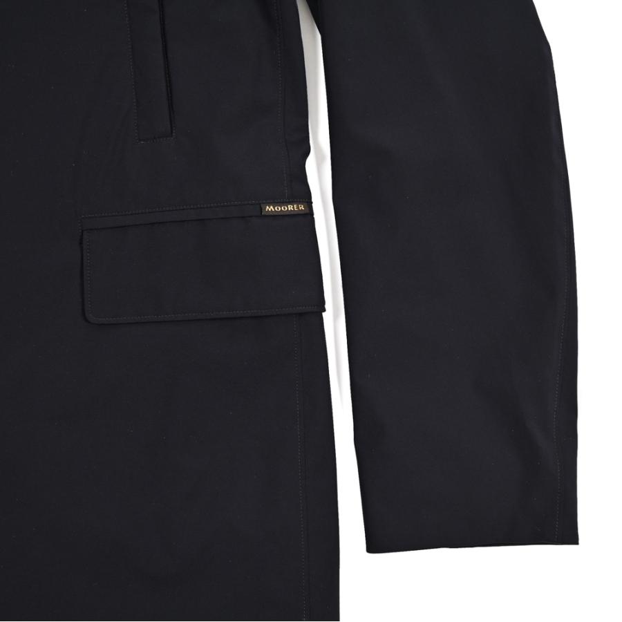 MOORER ムーレー / GIROLAMO-KN チェスターコート フロントライナー付き ライトアウター ACQUA RESISTANT 撥水透湿 ストレッチナイロン ネイビー / セールの画像