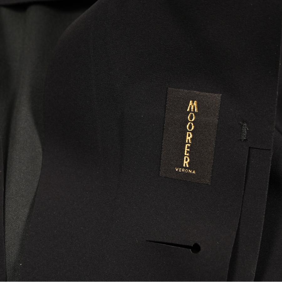 MOORER ムーレー / AGNONE-GS ステンカラーコート 着脱可能フード付 ライトアウター ACQUA PROOF 防水透湿 高機能ストレッチナイロン ブラック / セールの画像