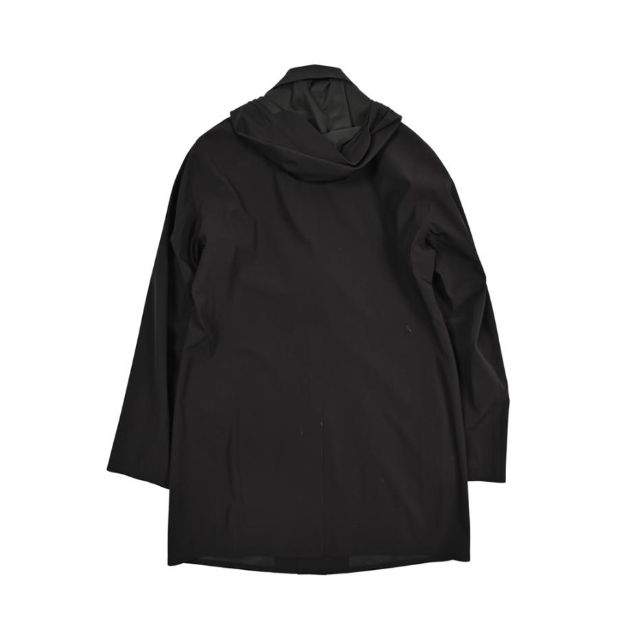 MOORER ムーレー / AGNONE-GS ステンカラーコート 着脱可能フード付 ライトアウター ACQUA PROOF 防水透湿 高機能ストレッチナイロン ブラック / セールの画像