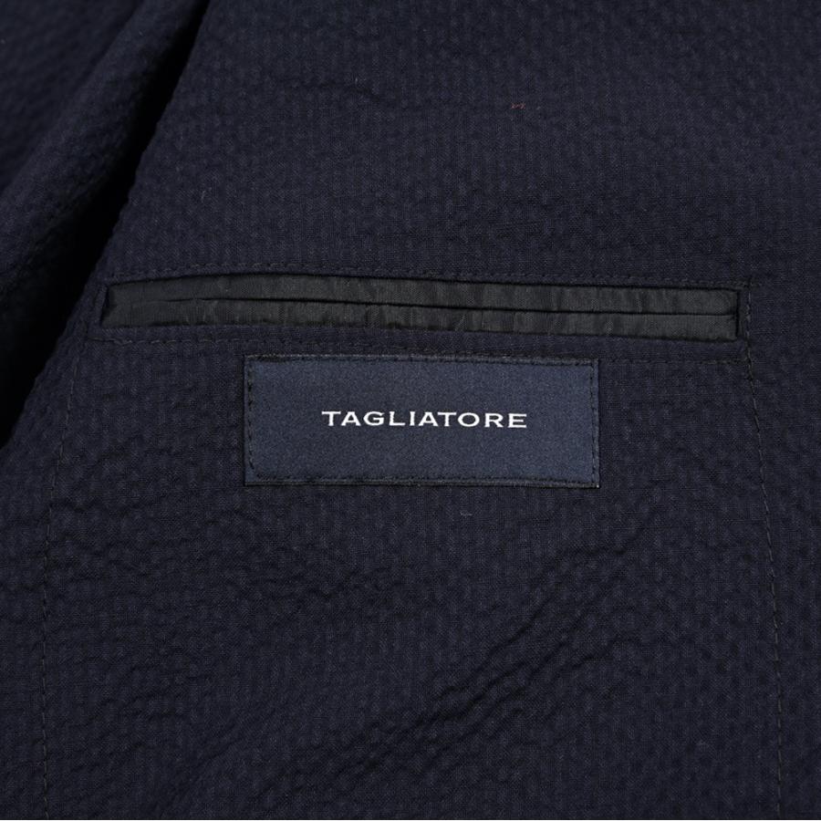 TAGLIATORE タリアトーレ / MONTECARLO モンテカルロ テーラードジャケット 2Bシングル ストレッチ ヴァージンウール シアサッカー ネイビー / 26SS / セールの画像