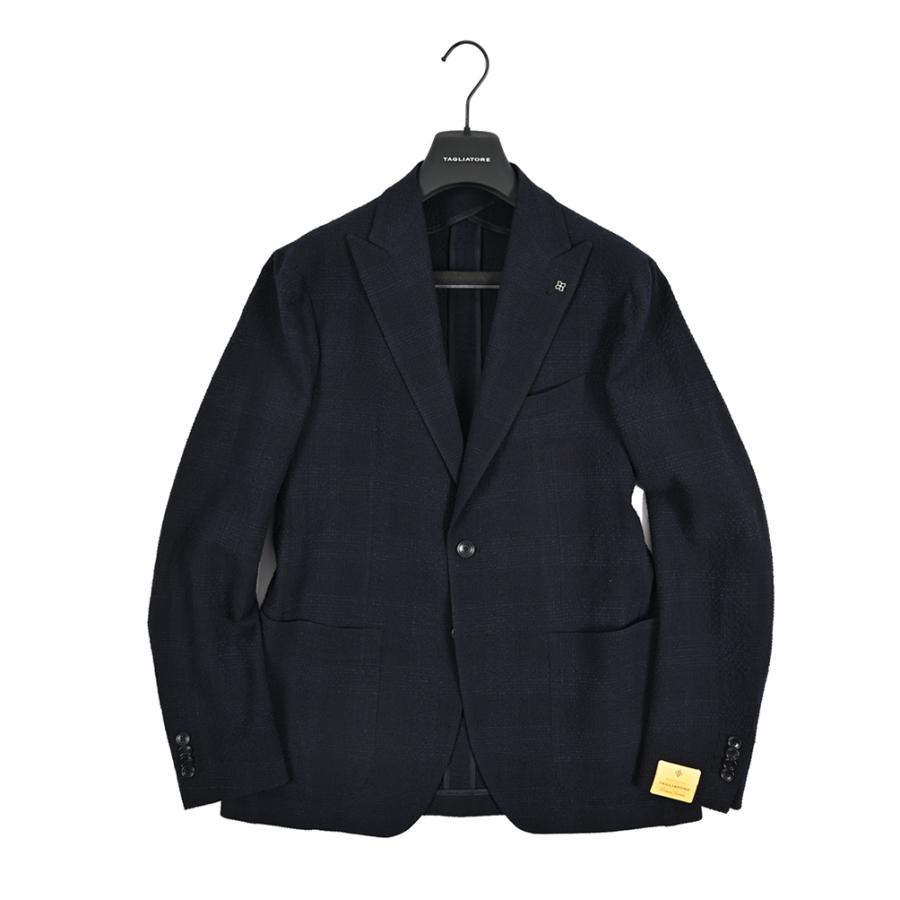 TAGLIATORE タリアトーレ / MONTECARLO モンテカルロ テーラードスーツ 2Bシングル ストレッチ ヴァージンウール シアサッカー ネイビー / 26SS / セールの画像