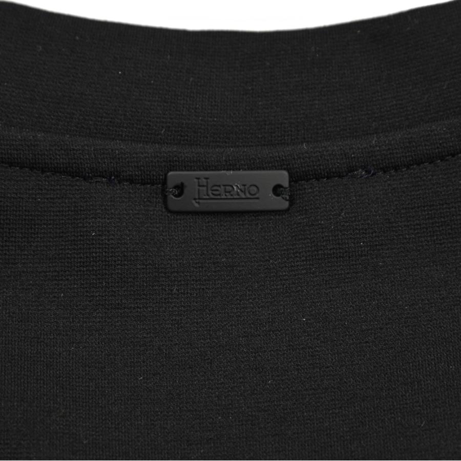HERNO ヘルノ / スウェットシャツ プルオーバー 長袖 ストレッチ コットン ナイロン ブラック / 26SSの画像