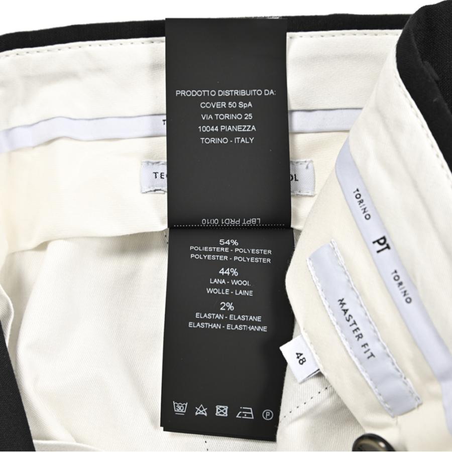 PT TORINO ピーティートリノ / Traveller MASTER FIT イージースラックス ワンタック パンツ WASHABLE WOOL ブラック / 26SS新作の画像