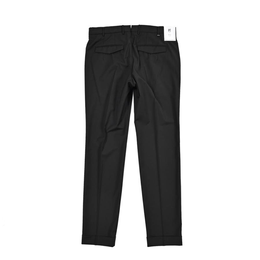 PT TORINO ピーティートリノ / Traveller MASTER FIT イージースラックス ワンタック パンツ WASHABLE WOOL ブラック / 26SS新作の画像