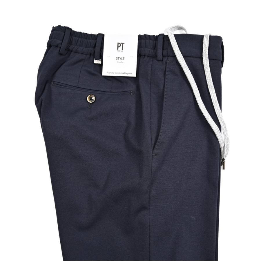 美品！！PT TORINO TRAVELLER スラックス ネイビー PT TORINO ピーティートリノ / Traveller SLIM FIT イージースラックス