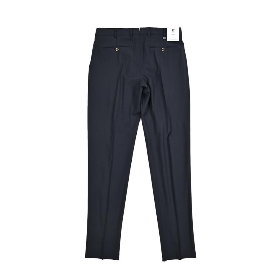 PT TORINO ピーティートリノ / Superlight UNION FIT スラックス ワンタック パンツ SUPER 130'S ウール100% ネイビー / 26SS新作の画像