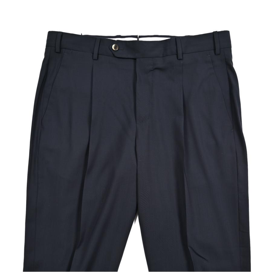 PT TORINO ピーティートリノ / Superlight UNION FIT スラックス ワンタック パンツ SUPER 130'S ウール100% ネイビー / 26SS新作の画像