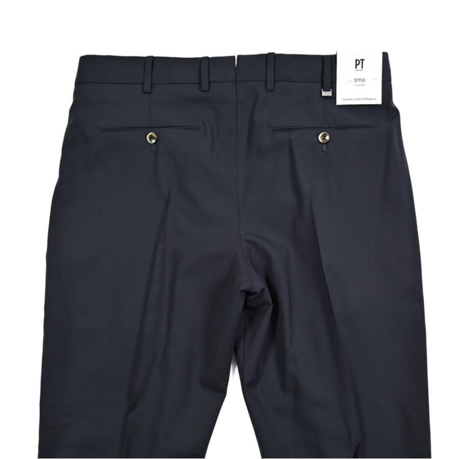 PT TORINO ピーティートリノ / Superlight UNION FIT スラックス ワンタック パンツ SUPER 130'S ウール100% ネイビー / 26SS新作の画像