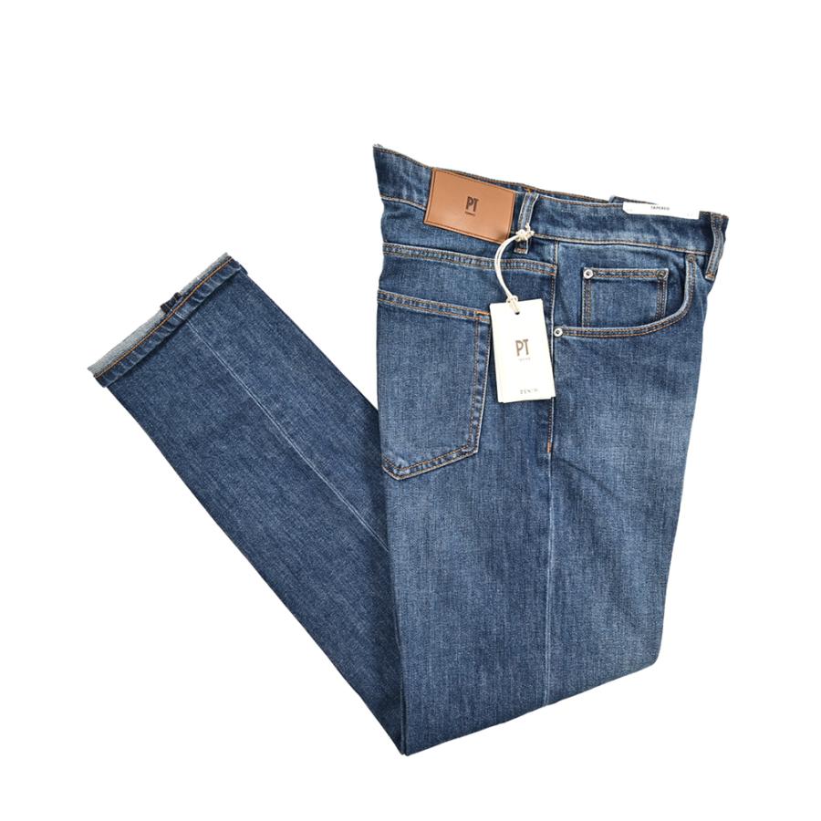 PT TORINO DENIM ピーティートリノデニム / REGGAE TAPERED FIT デニムジーンズ 5ポケット パンツ コットン ストレッチ ブルー / 26SS新作の画像