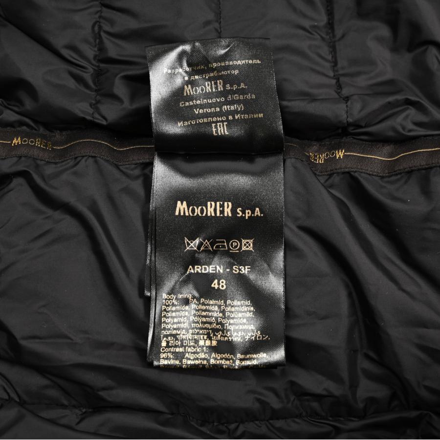MOORER ムーレー / ARDEN-S3F ダウンベスト フーディー ブルゾン ライトアウター グースダウン ナイロン ストレッチ コットン ブラック / セールの画像