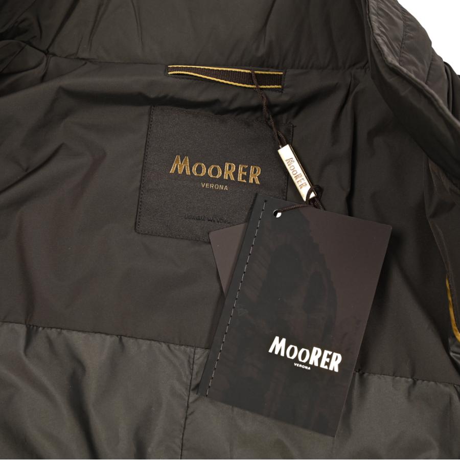 MOORER ムーレー / HEKTOR-MS フード付き スタンドカラーコート ライトアウター ストレッチ ナイロン ポリエステル ブラウン / セールの画像