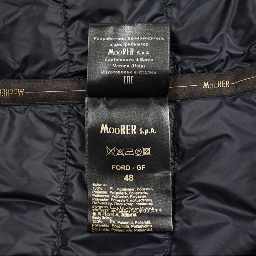 MOORER ムーレー / FORD-GF フード付き ダウンステンカラーコート ライトアウター ACQUA PROOF 防水透湿 ナイロン100% ネイビー / セールの画像