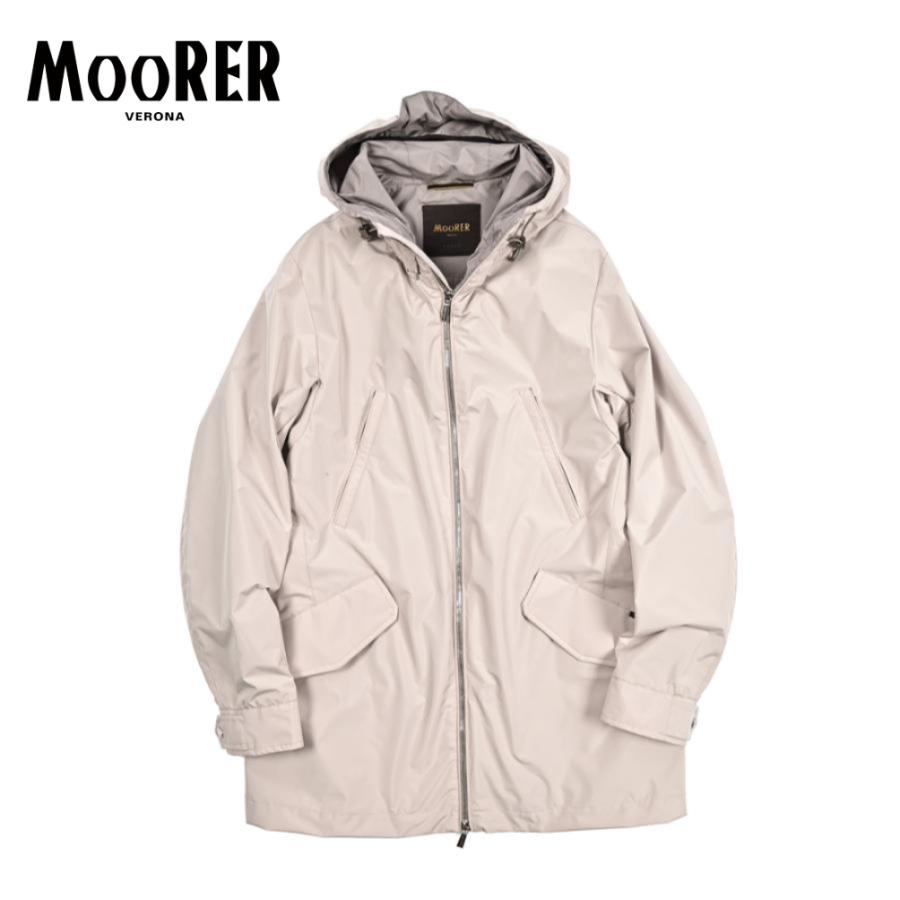MOORER ムーレー / ALVIN-STP フーディー ジップアップレインコート ライトアウター ACQUA PROOF 防水透湿 ライトベージュ / セール