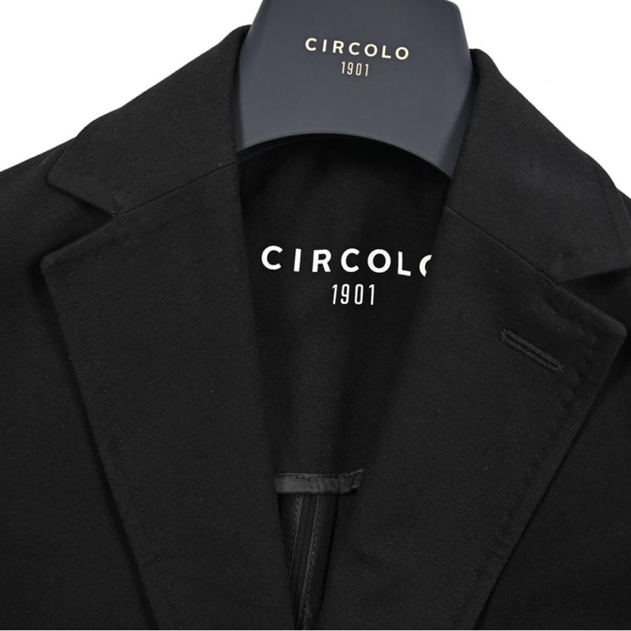 CIRCOLO 1901 チルコロ / テーラードジャケット イージーブレザー 2Bシングル セットアップ対応 コットン ストレッチ ブラック / 26SSの画像