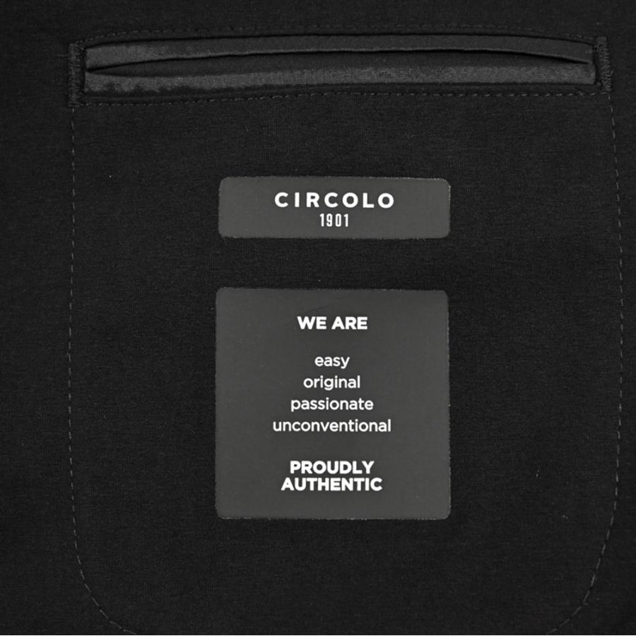 CIRCOLO 1901 チルコロ / テーラードジャケット イージーブレザー 2Bシングル セットアップ対応 コットン ストレッチ ブラック / 26SSの画像