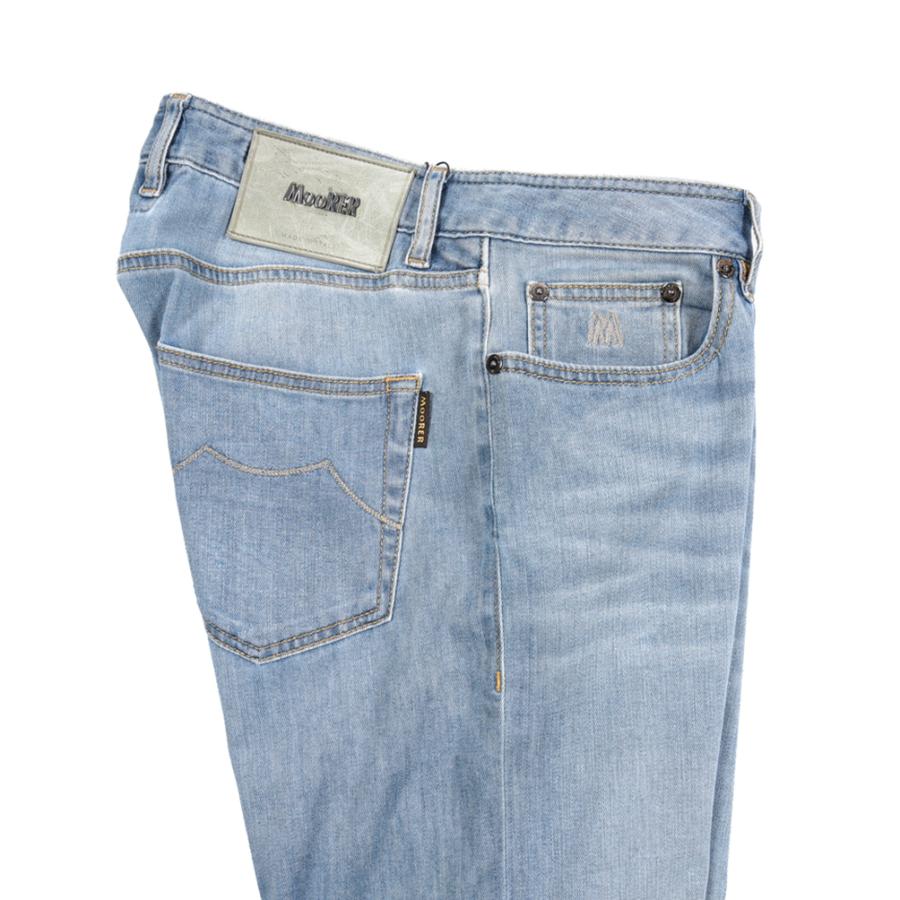 MOORER ムーレー / CREDI-PS705 デニムジーンズ 5ポケット パンツ スリムフィット 日本製生地 コットン ストレッチ ライトブルー / セールの画像