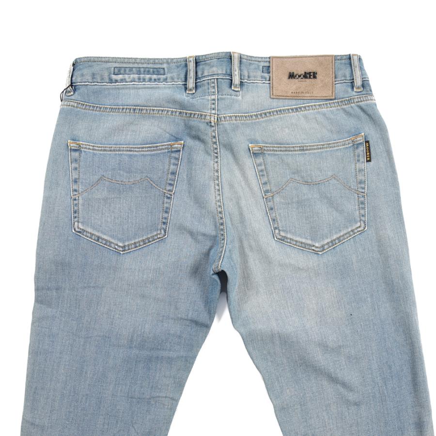 MOORER ムーレー / CREDI-PS705 デニムジーンズ 5ポケット パンツ スリムフィット 日本製生地 コットン ストレッチ ライトブルー / セールの画像