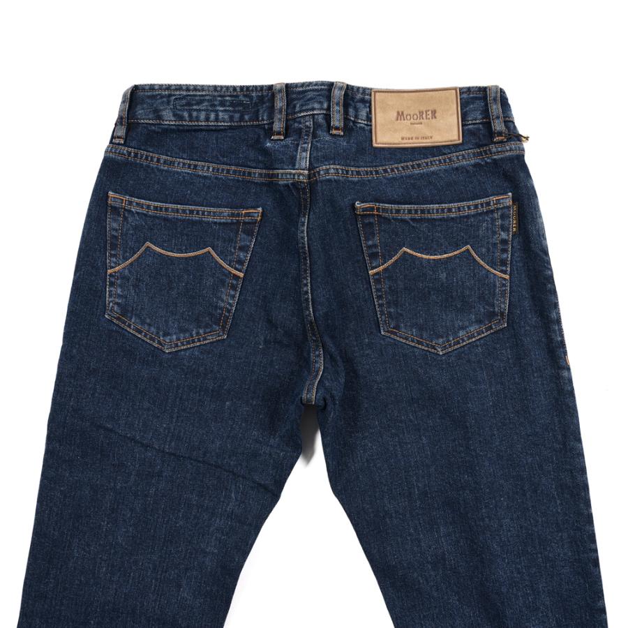 MOORER ムーレー / CREDI-DC103 デニムジーンズ 5ポケット パンツ スリムフィット 日本製生地 コットン ポリエチレン ストレッチ ネイビー / セールの画像