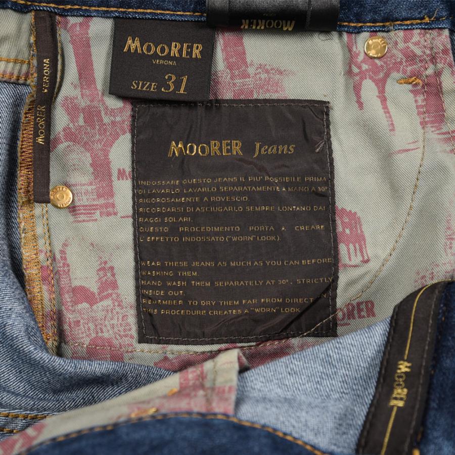 MOORER ムーレー / CREDI-PS705 デニムジーンズ 5ポケット パンツ スリムフィット 日本製生地 コットン ストレッチ ネイビー_16