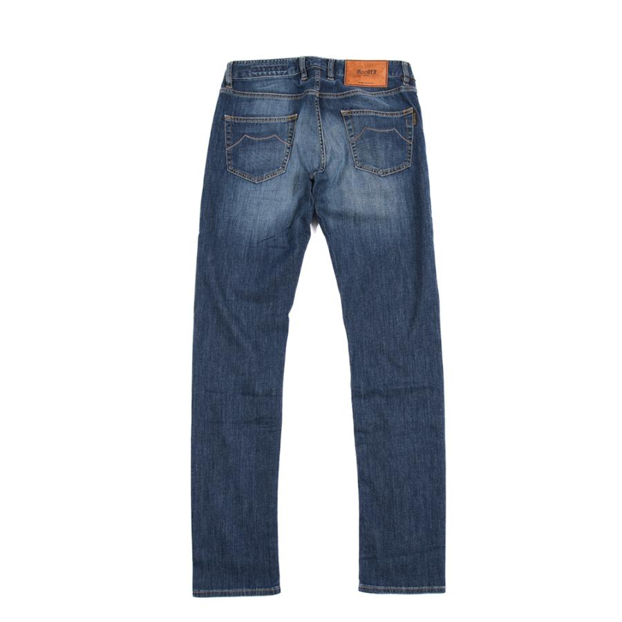 MOORER ムーレー / CREDI-PS705 デニムジーンズ 5ポケット パンツ スリムフィット 日本製生地 コットン ストレッチ ネイビー_5