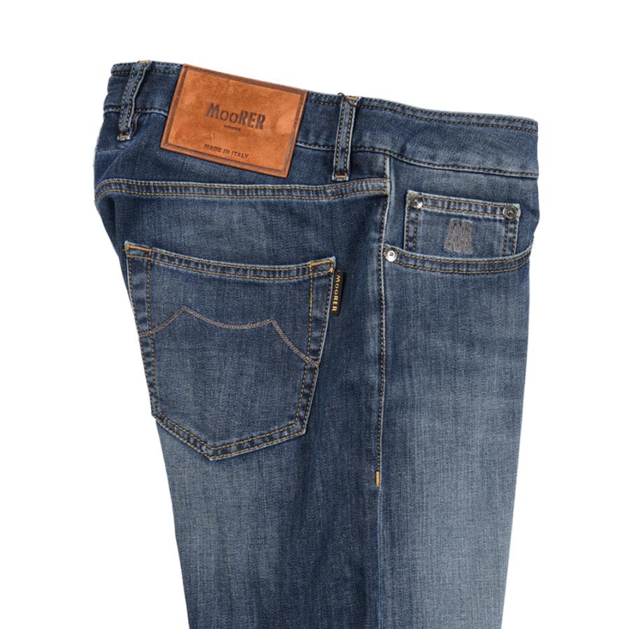 MOORER ムーレー / CREDI-PS705 デニムジーンズ 5ポケット パンツ スリムフィット 日本製生地 コットン ストレッチ ネイビー_9