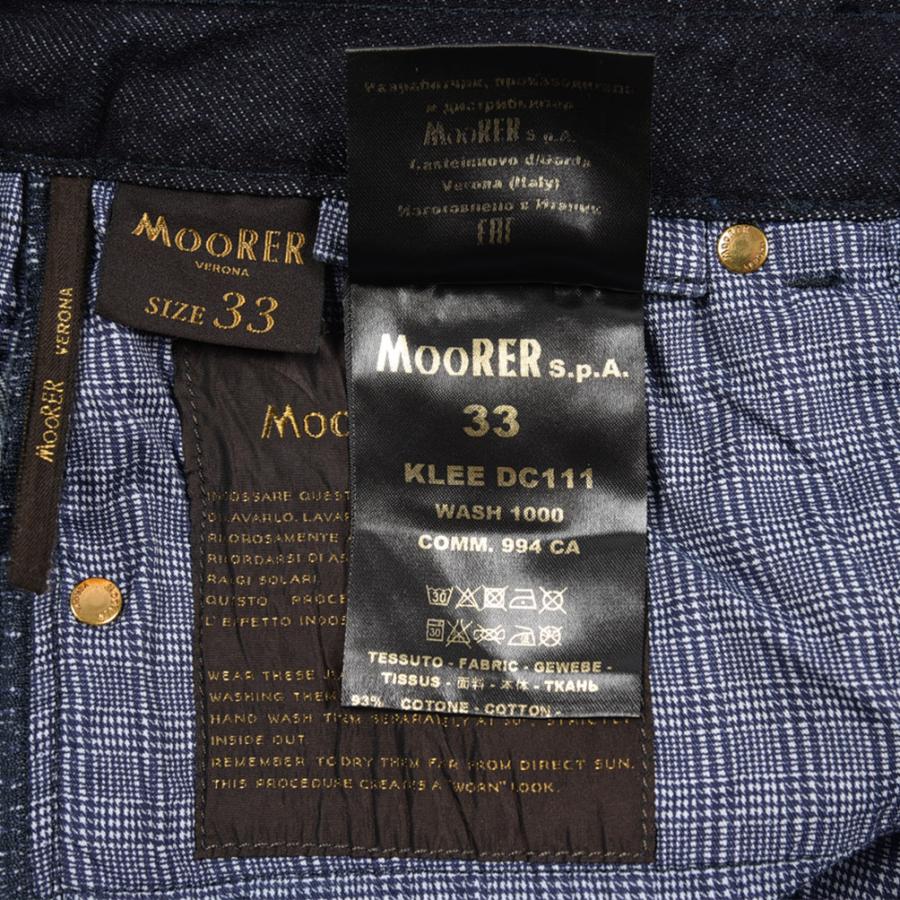 MOORER ムーレー / KLEE-DC111 デニムジーンズ コットン カシミヤ ストレッチ ネイビー / セールの画像
